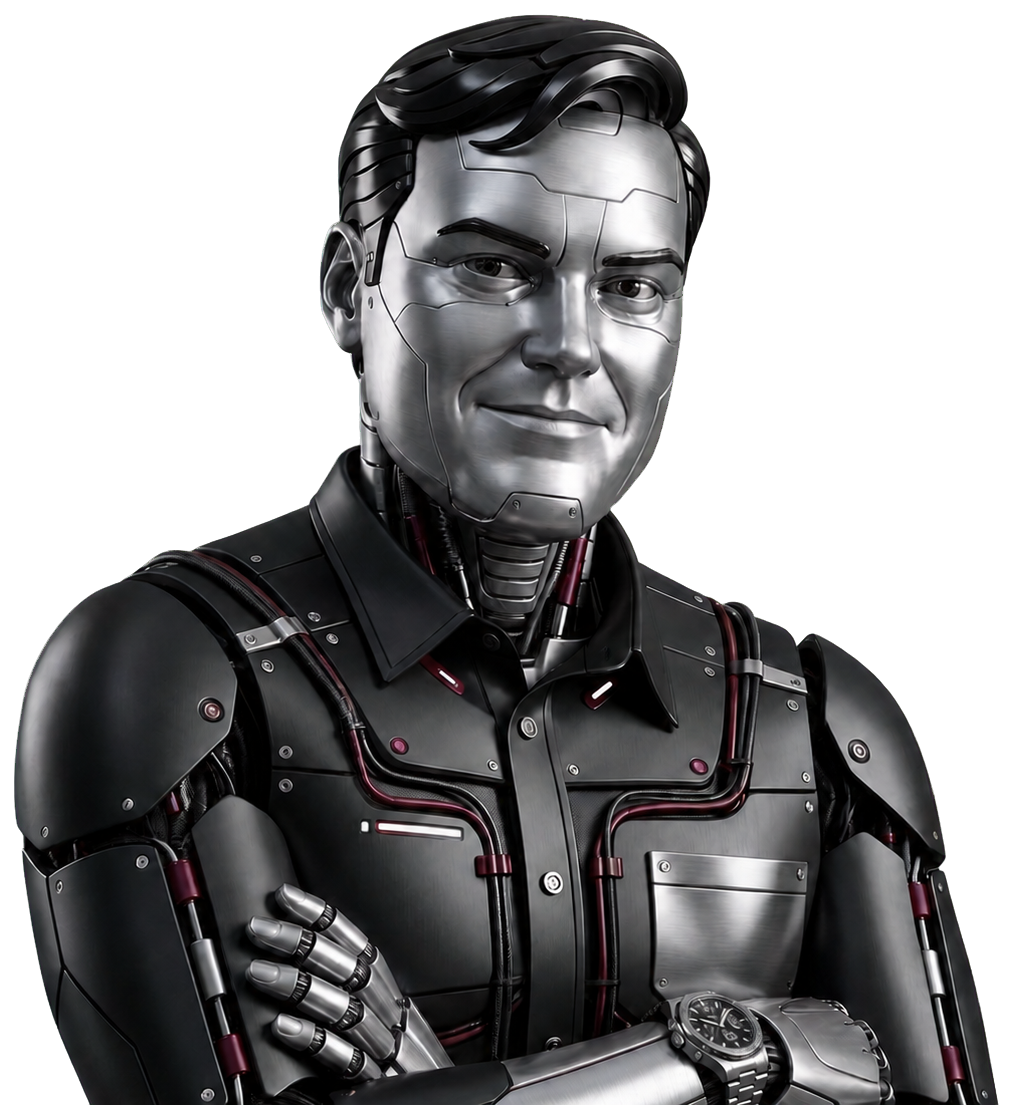 Representação de Solon Maia como agente de inteligência artificial